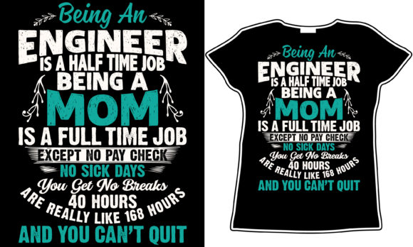 Engineer Mom Design for Real Embroidery Use