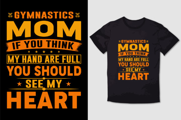 Gymnastics Mom Typography T-Shirt Design Review