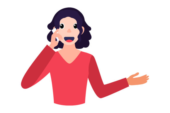 Mom Icon: Mom Is on the Phone Design Art