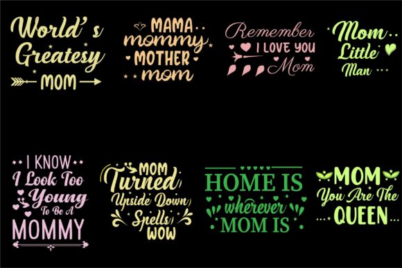 Mom T-Shirt Bundle Typography Design Review