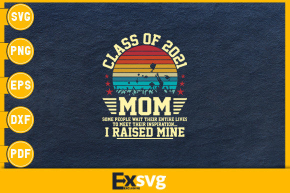 Retro Proud Mom of a 2021 Graduate