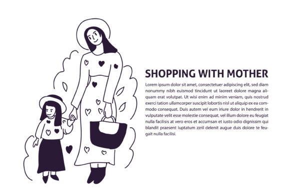 Shopping Style Mom and Kids Illustration Review
